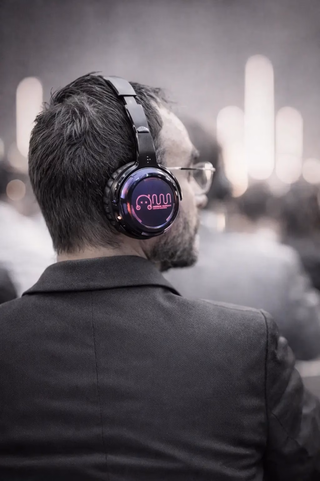 Un homme vu de dos porte le casque Noizless Madness modèle Standard